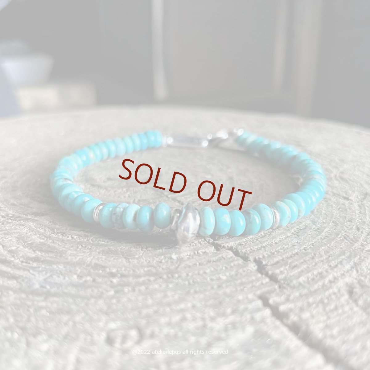 ストーンブレスレット ターコイズ 5mm幅【LEPUS | レプス】