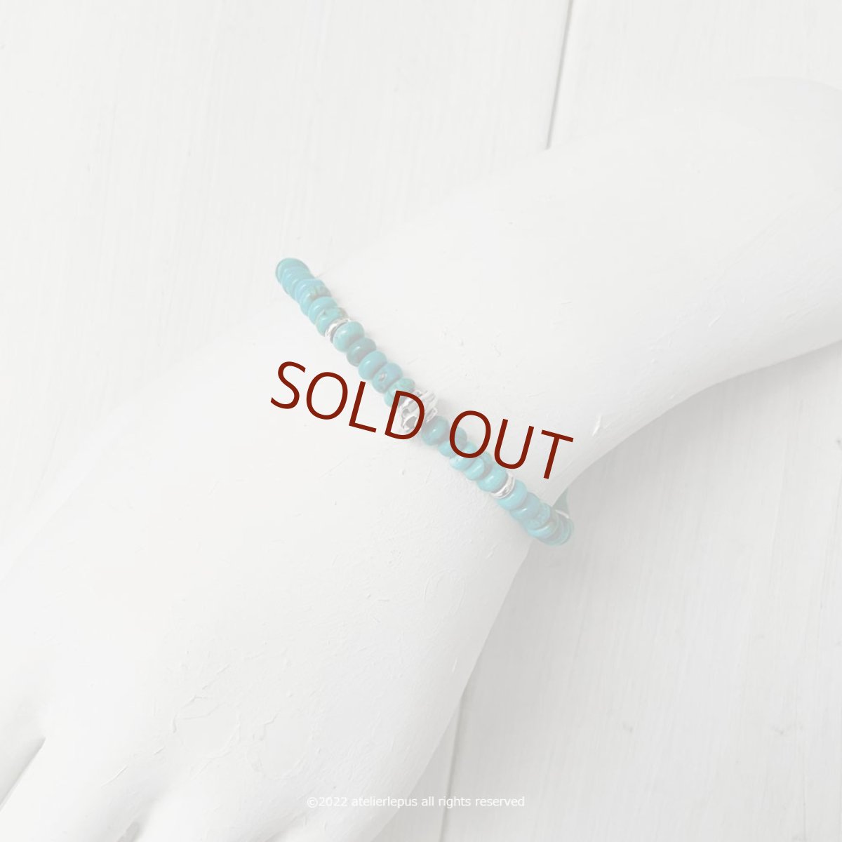 ストーンブレスレット ターコイズ 5mm幅【LEPUS | レプス】