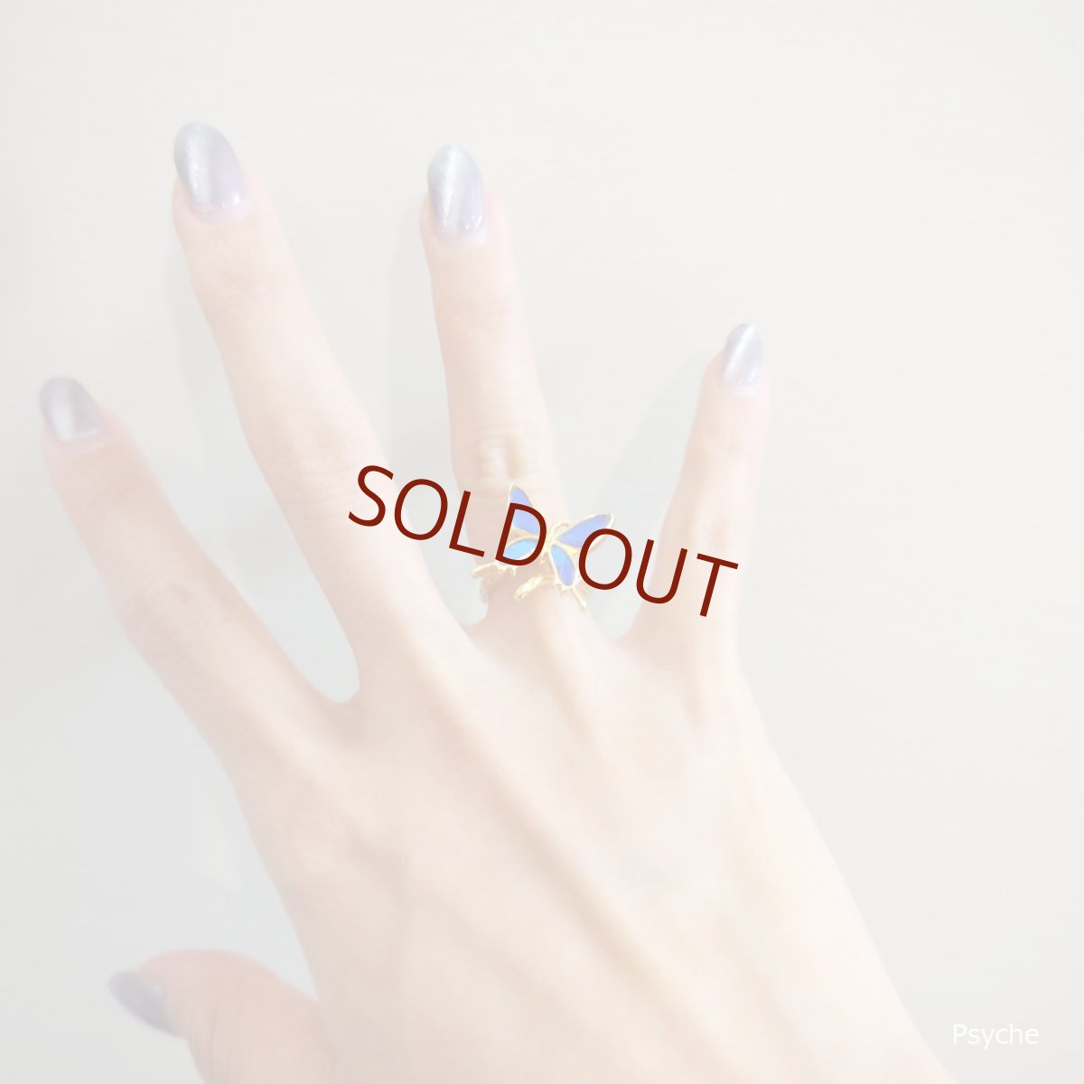 カキカモルフォ 蝶の翅 リング (ゴールド)【Psyche|プシュケ】