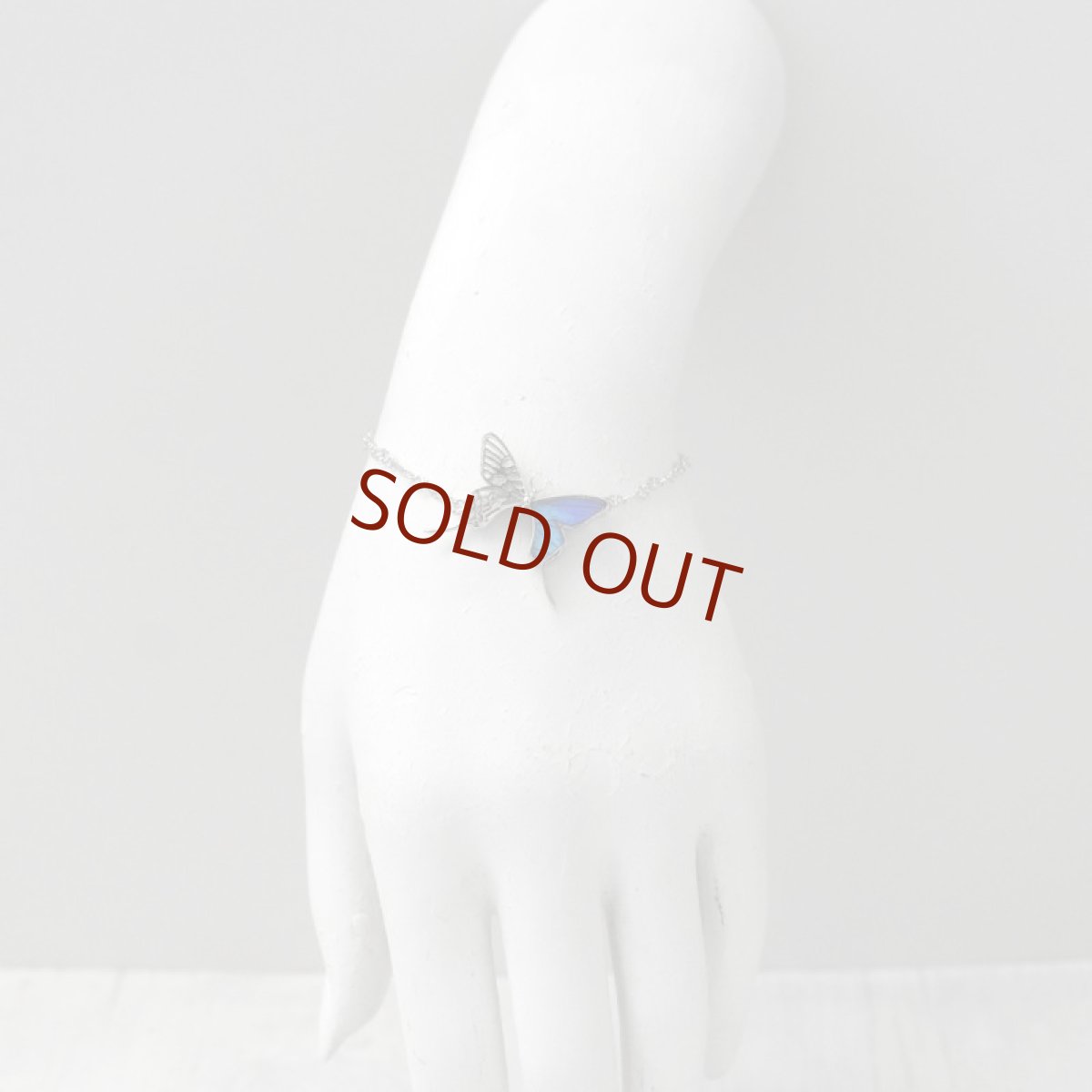 タミラスムラサキシジミ 蝶の翅 チェーン ブレスレット(シルバー)【Psyche|プシュケ】