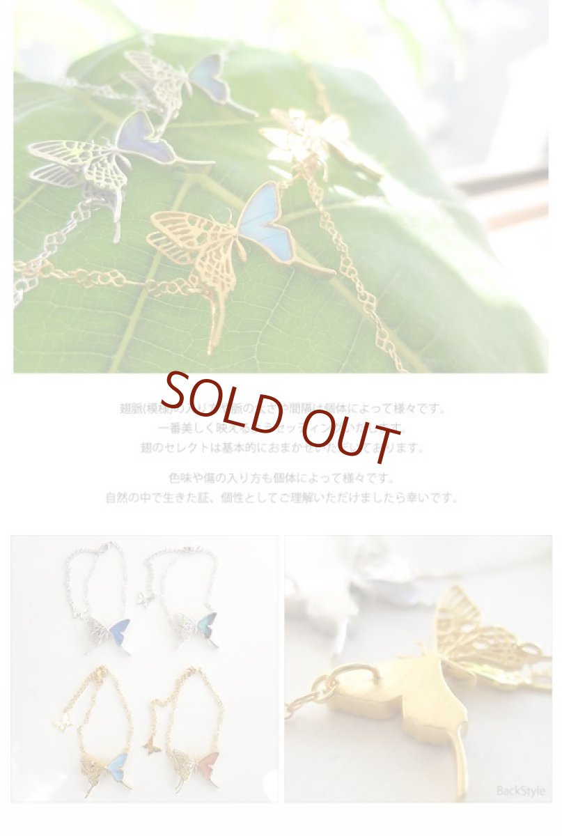 蝶の翅 チェーン ブレスレット(シルバー)【Psyche|プシュケ】