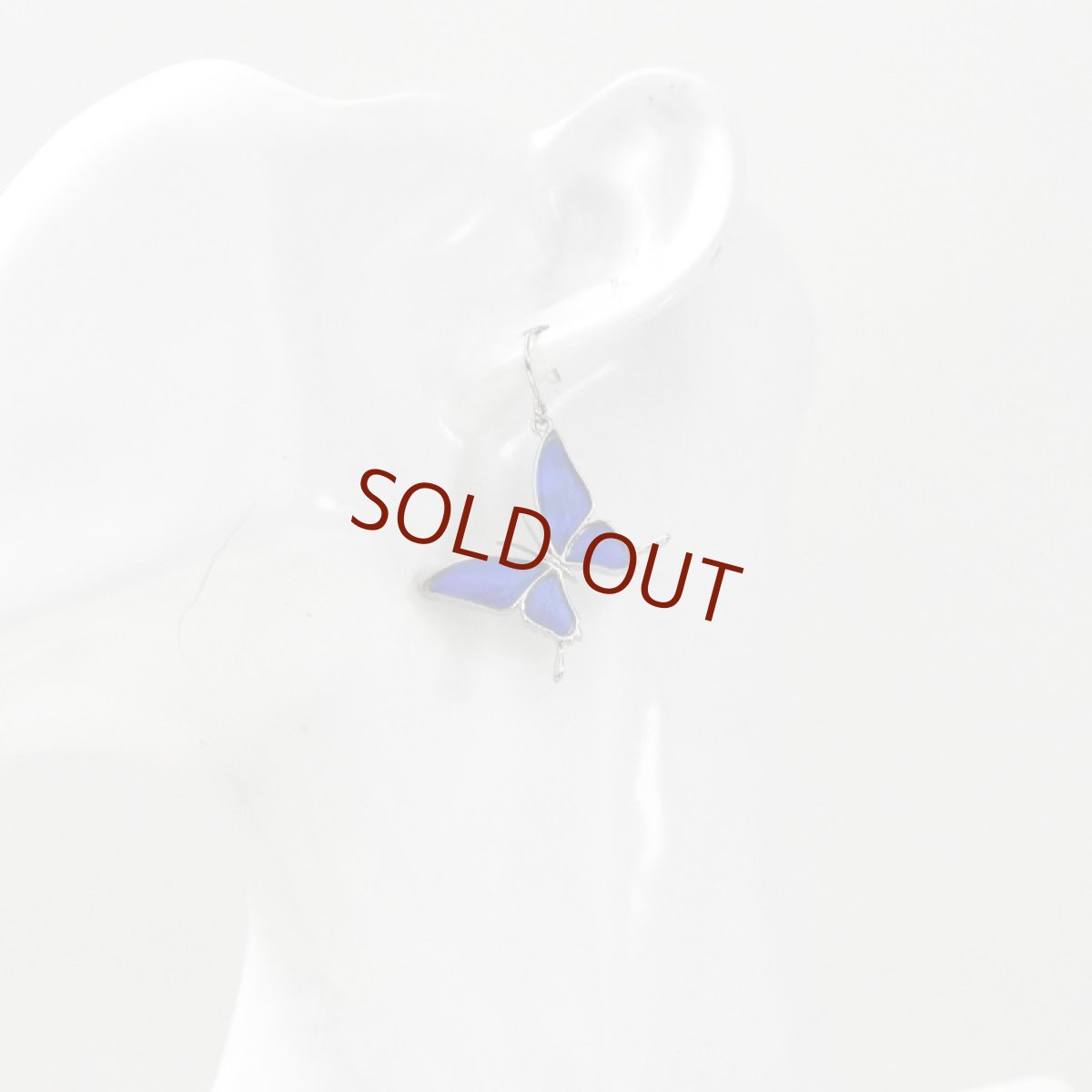 カキカモルフォ 蝶の翅 シルバー925 ピアス【Psyche|プシュケ】