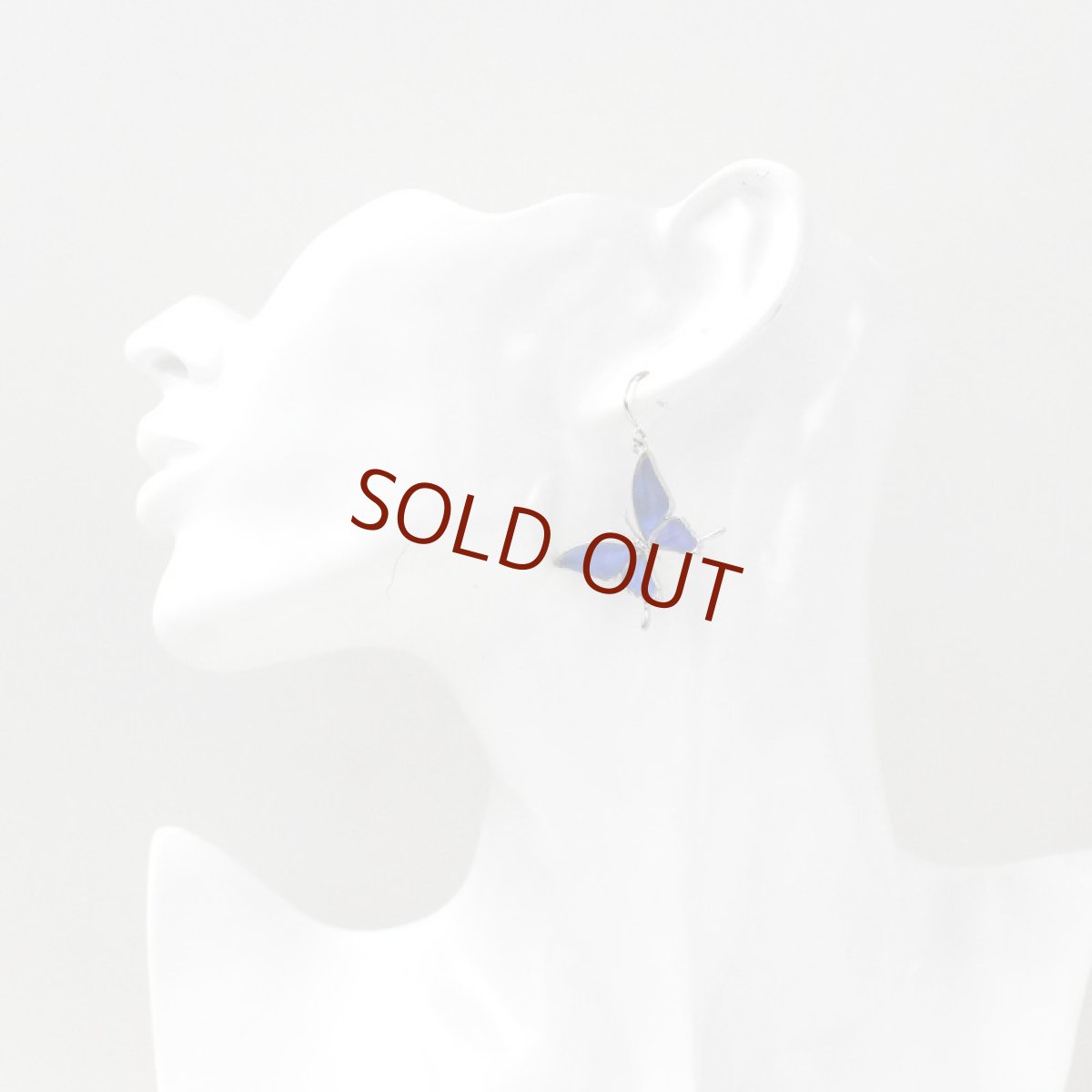 カキカモルフォ 蝶の翅 シルバー925 ピアス【Psyche|プシュケ】