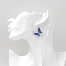 カキカモルフォ 蝶の翅 シルバー925 ピアス【Psyche|プシュケ】