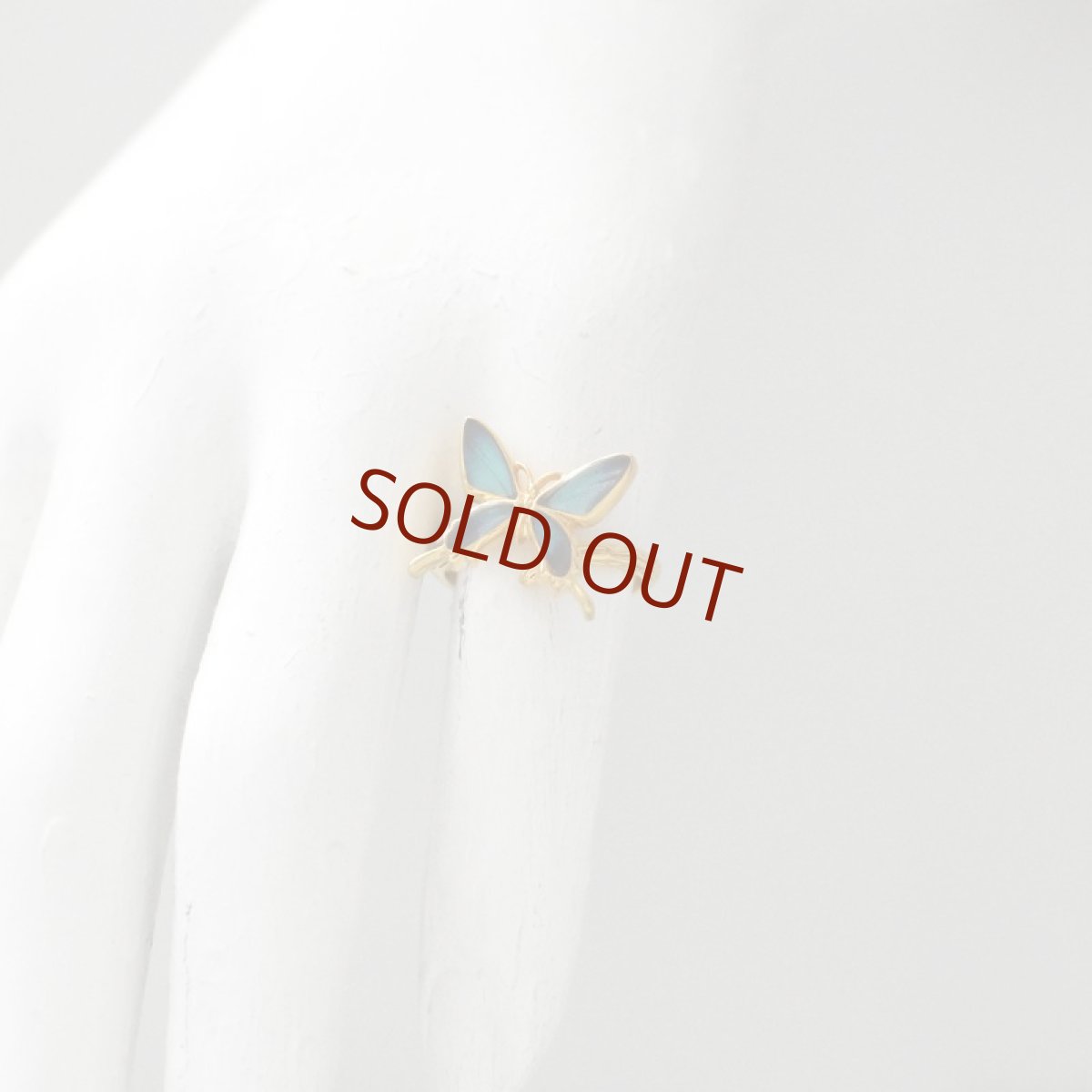 ドクソコパチェルビナ 蝶の翅 シルバー925 リング (ゴールド)【Psyche|プシュケ】