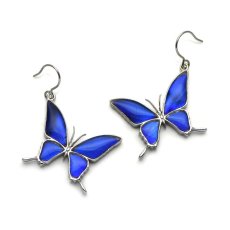 カキカモルフォ 蝶の翅 シルバー925 ピアス【Psyche|プシュケ】