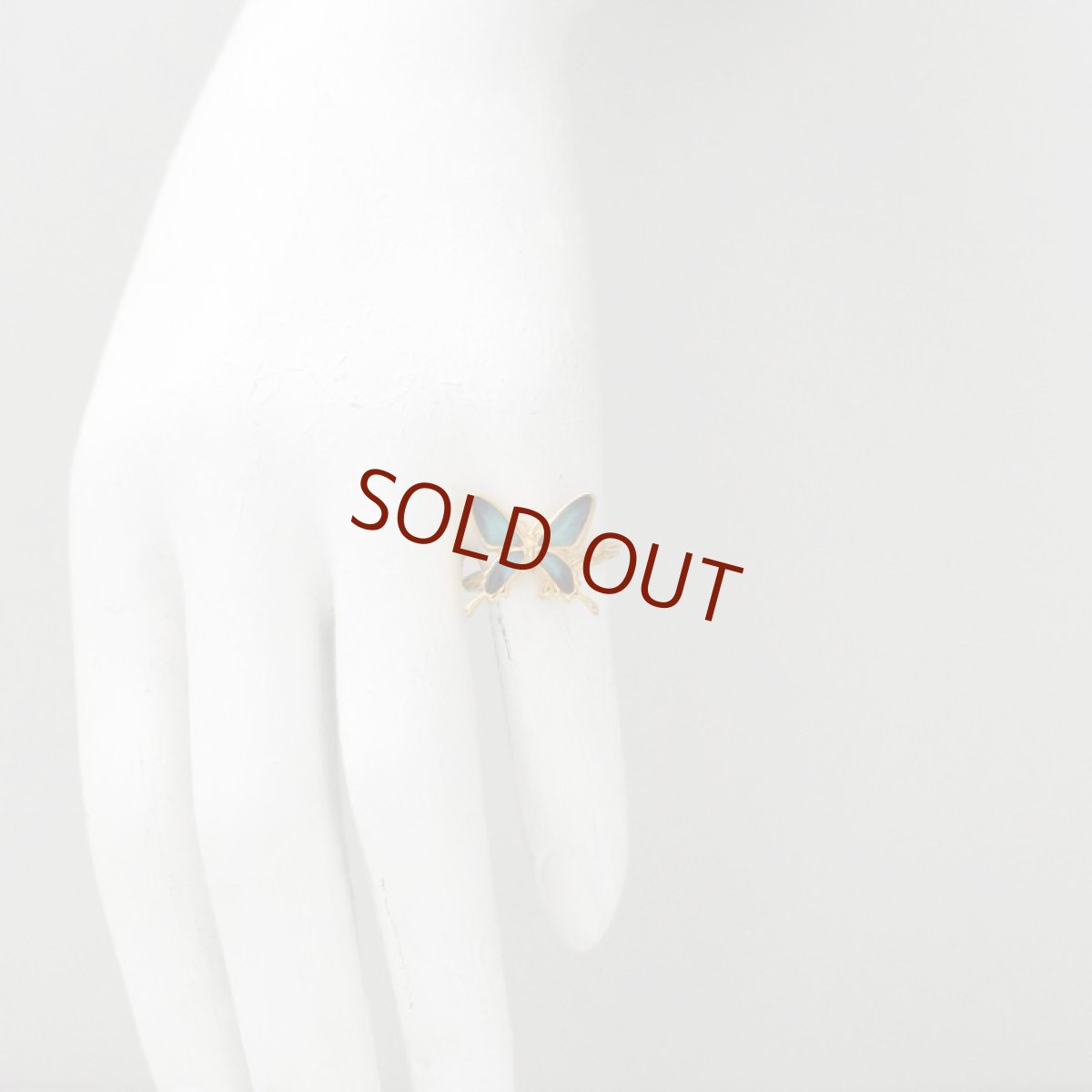 ドクソコパチェルビナ 蝶の翅 シルバー925 リング (ゴールド)【Psyche|プシュケ】