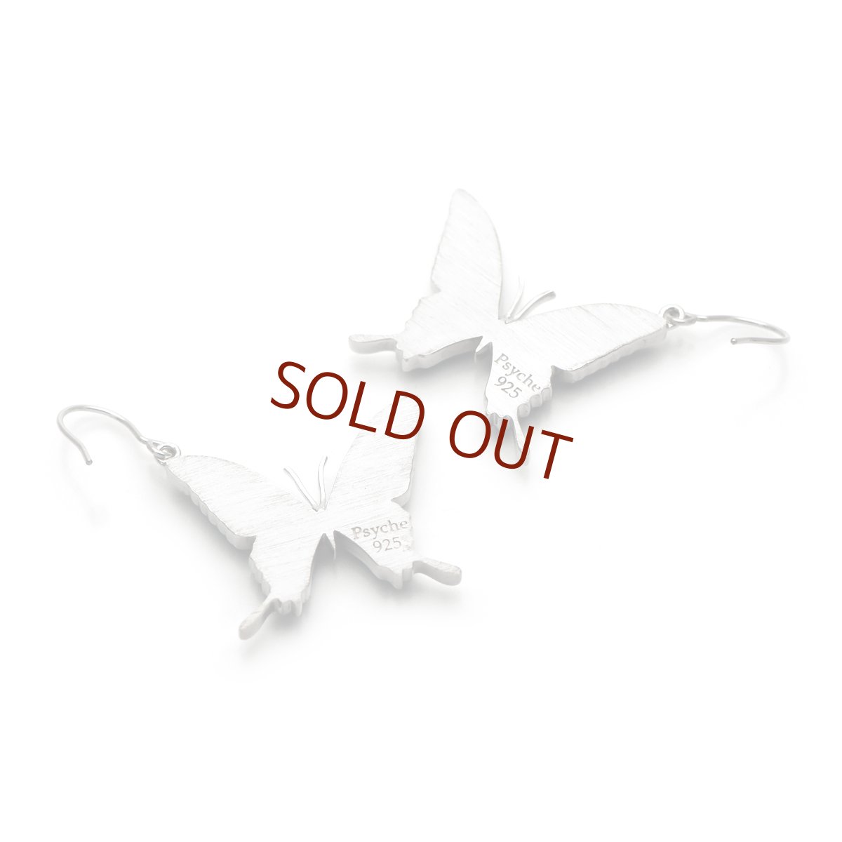 カキカモルフォ 蝶の翅 シルバー925 ピアス【Psyche|プシュケ】