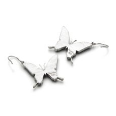 カキカモルフォ 蝶の翅 シルバー925 ピアス【Psyche|プシュケ】