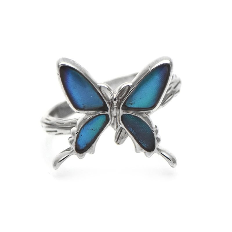 ゼフィリティスモルフォ 蝶の翅 シルバー 925 リング 指輪 【Psyche