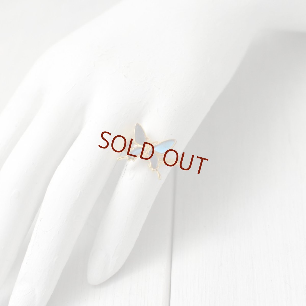 ゼフィリティスモルフォ 蝶の翅 シルバー 925 リング (ゴールド)【Psyche|プシュケ】