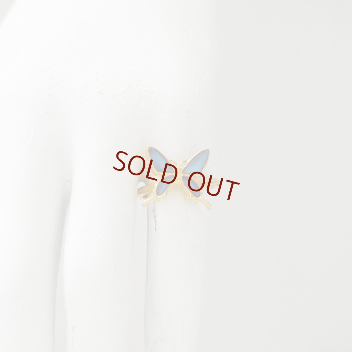 ゼフィリティスモルフォ 蝶の翅 シルバー 925 リング (ゴールド)【Psyche|プシュケ】