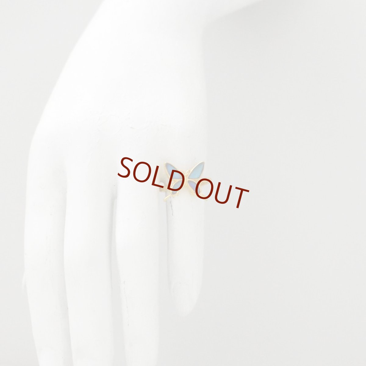 ゼフィリティスモルフォ 蝶の翅 シルバー 925 リング (ゴールド)【Psyche|プシュケ】