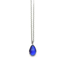 カキカモルフォ 蝶の翅 1粒雫  シルバー925 ペンダント ネックレス【Psyche|プシュケ】