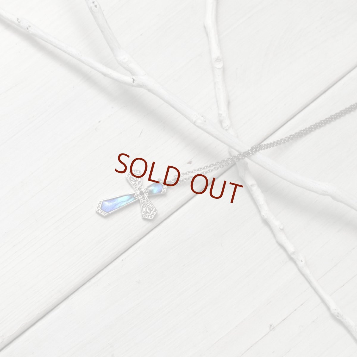 タミラスムラサキシジミ 蝶の翅 クロス シルバー925 ペンダント ネックレス【Psyche|プシュケ】