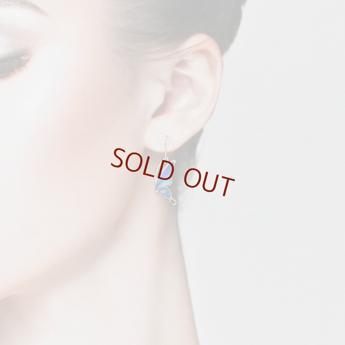 タミラスムラサキシジミ 蝶の翅 シルバー925 ピアス [両耳]【Psyche|プシュケ】