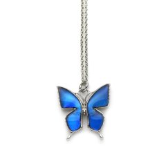 カキカモルフォ 蝶の翅 シルバー925 ペンダント ネックレス【Psyche|プシュケ】
