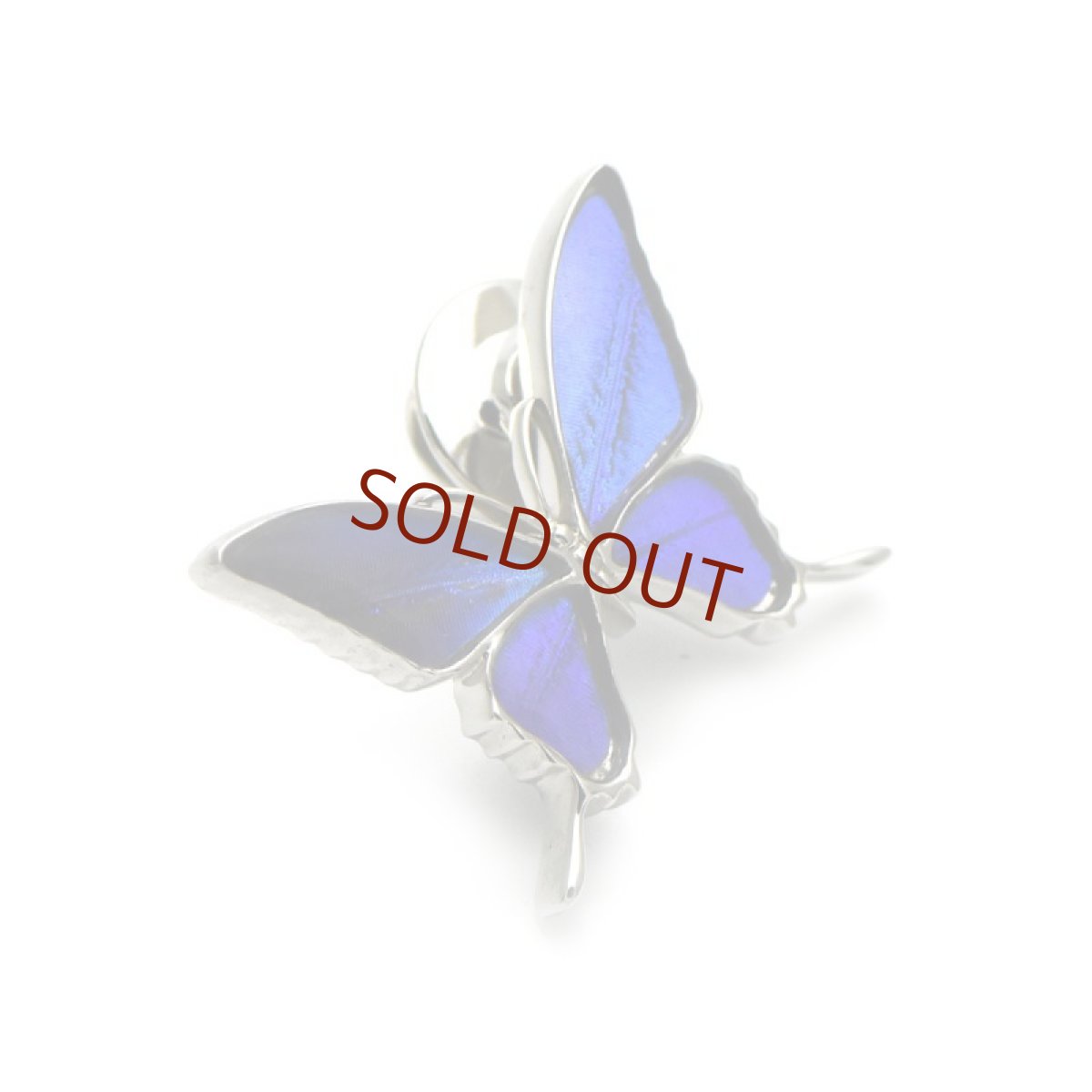 カキカモルフォ 蝶の翅 ラペルピン シルバー925【Psyche|プシュケ】