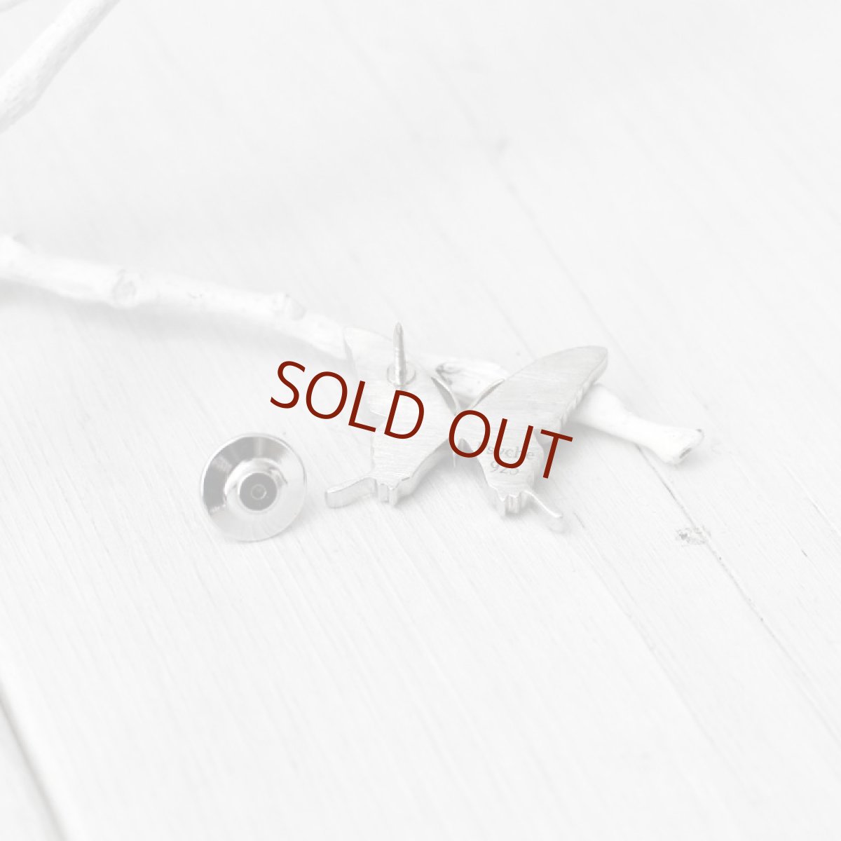 カキカモルフォ 蝶の翅 ラペルピン シルバー925【Psyche|プシュケ】