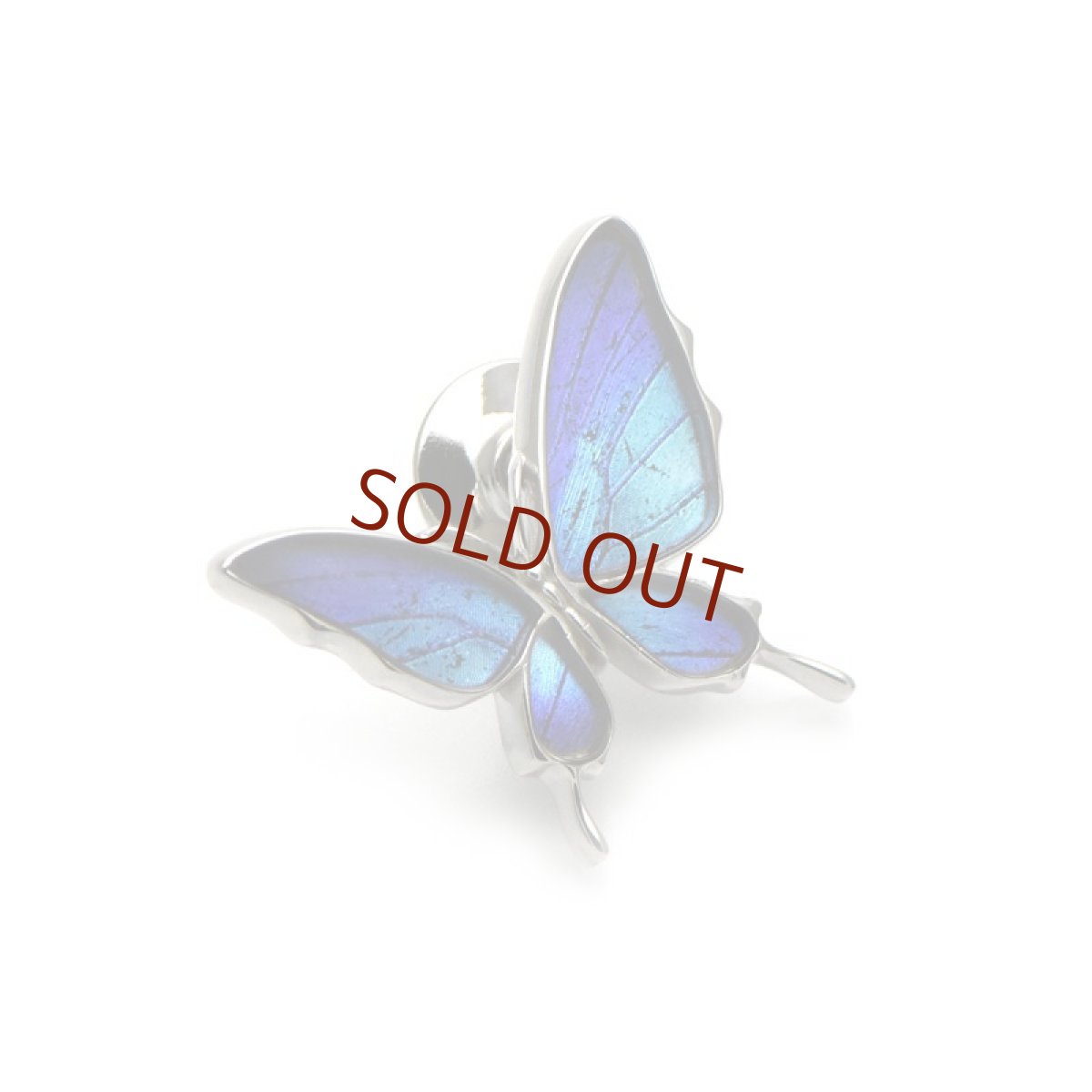 タミラスムラサキシジミ 蝶の翅 ラペルピン シルバー925【Psyche|プシュケ】