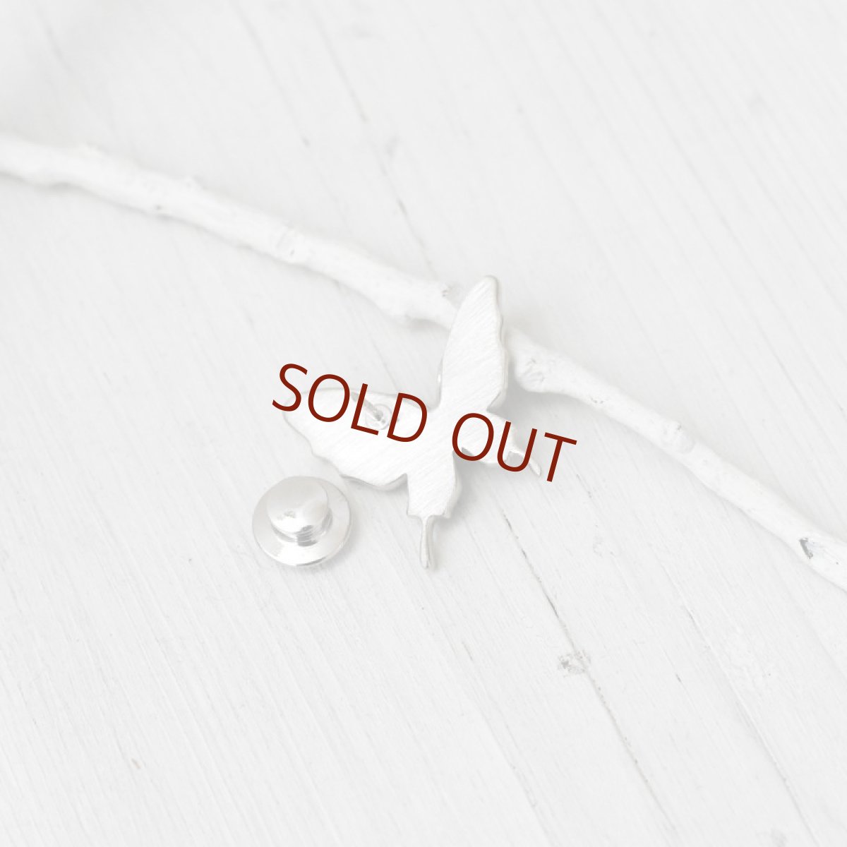 タミラスムラサキシジミ 蝶の翅 ラペルピン シルバー925【Psyche|プシュケ】