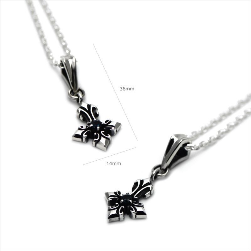 逆十字 クロスデザイン チャーム シルバー925 ペンダント ネックレス