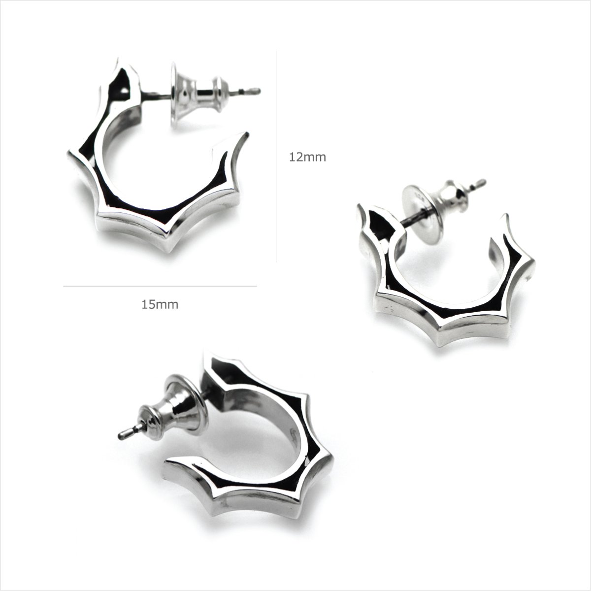 氷牙 デザイン シルバー925 ピアス【cooldust | クールダスト】