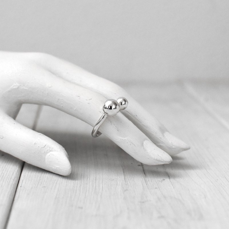 Silver Two Pearls Ring / シルバー 2 パール リング 指輪 シルバー