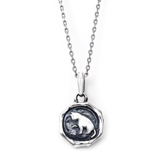 一点物✧希少✧ローマングラス ネックレストップ✧silver925 ハムスターのネックレス たっち silver925【受注生産】 | sora