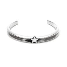 スター 星 デザイン シルバー925 バングル ブレスレット【cooldust | クールダスト】