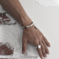 スター 星 デザイン シルバー925 バングル ブレスレット【cooldust | クールダスト】