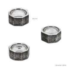 マルチフェイスド デザイン シルバー925 リング 指輪  (燻し加工)【LEPUS | レプス】