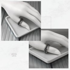 槌目模様 シルバー 925 チェーン リング 指輪【LEPUS | レプス】
