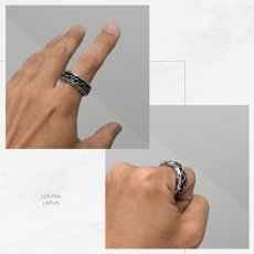 槌目模様 シルバー 925 チェーン リング 指輪【LEPUS | レプス】