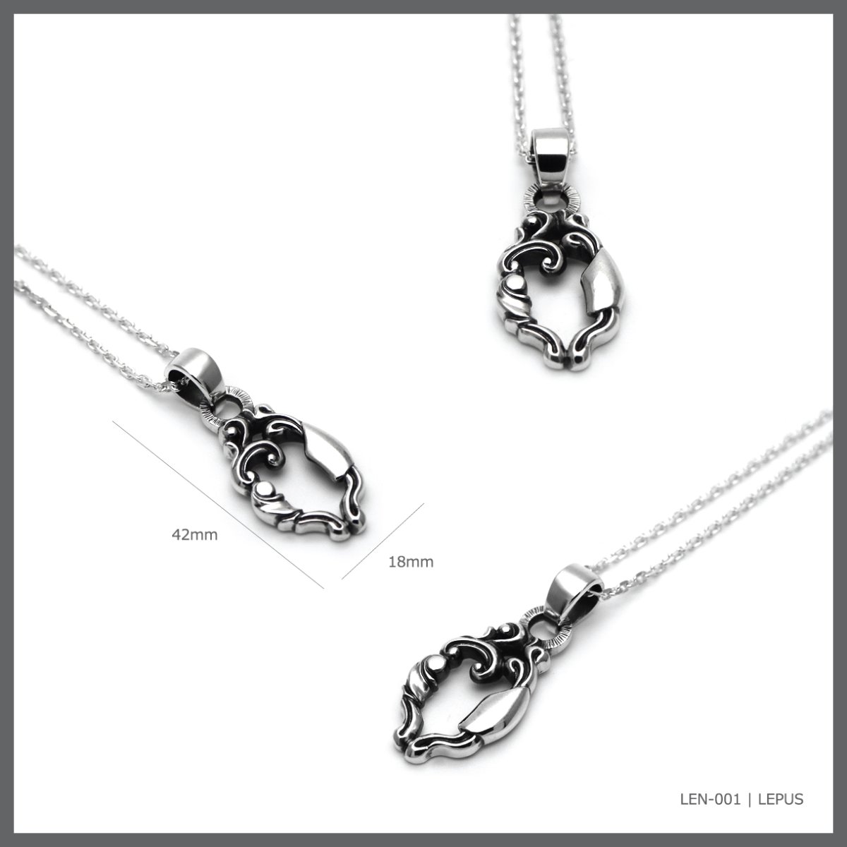 アラベスク デザイン シルバー925 ペンダント ネックレス【LEPUS | レプス】