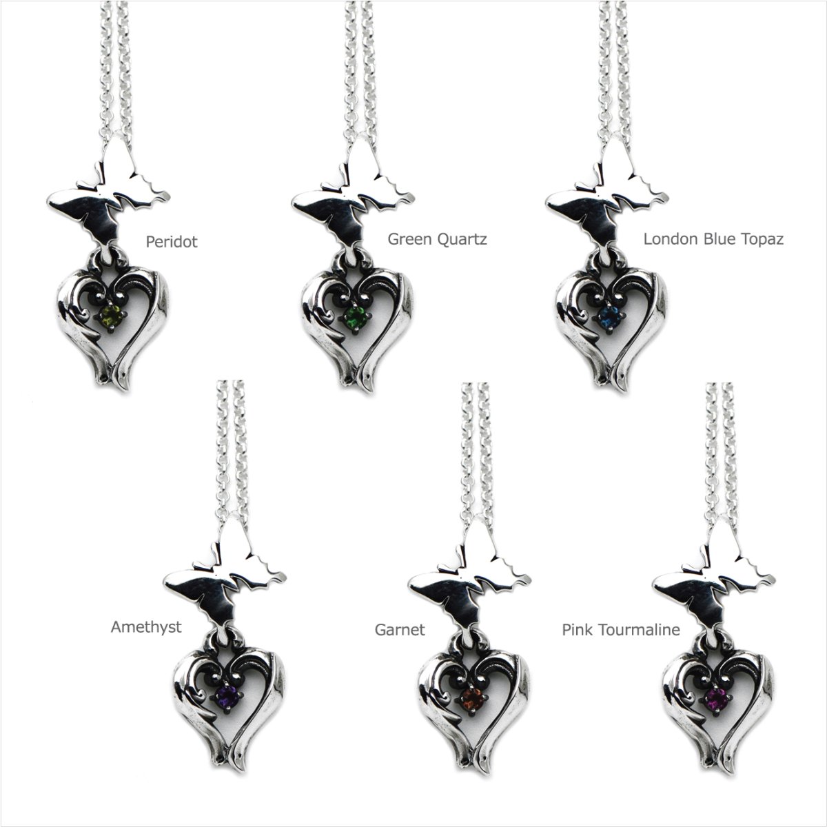 アゲハ 蝶 ハート シルバー925 ペンダント ネックレス【Ageha|アゲハ】