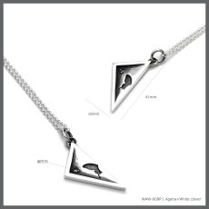 アゲハ 蝶 彫刻入り デルタプレート シルバー925 ペンダント ネックレス [誕生石]【Ageha|アゲハ】【コラボアイテム】
