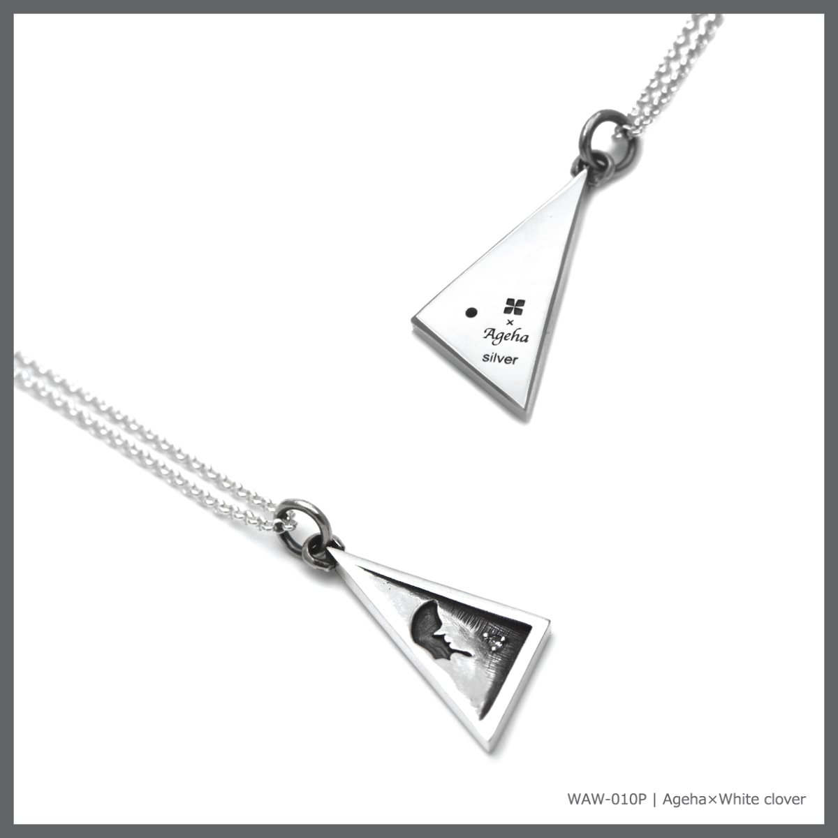 アゲハ 蝶 彫刻入り デルタプレート シルバー925 ペンダント ネックレス [誕生石]【Ageha|アゲハ】【コラボアイテム】