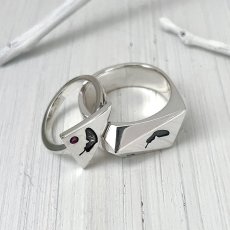 アゲハ 蝶 デルタデザイン シルバー925 リング 指輪 ペア メンズ [誕生石]【Ageha|アゲハ】【コラボアイテム】
