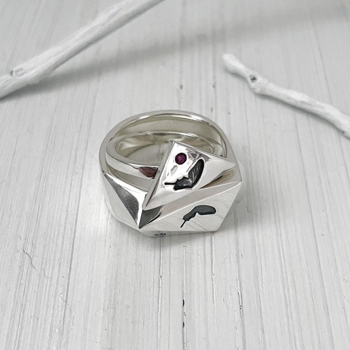 アゲハ 蝶 デルタデザイン シルバー925 リング 指輪 ペア レディース [誕生石]【Ageha|アゲハ】【コラボアイテム】