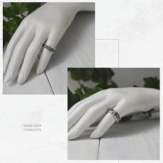 アラベスク模様 唐草 シルバー925 リング 指輪 ペア [誕生石]【FUNKOUTS×White clover】【コラボアイテム】