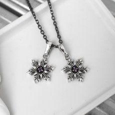 雪の結晶 スノーフレーク シルバー925 ペンダント ネックレス [誕生石]【cooldust | クールダスト】