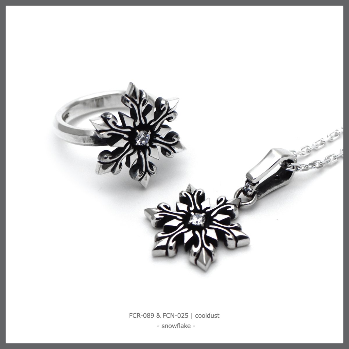 雪の結晶 スノーフレーク シルバー925 ペンダント ネックレス [誕生石]【cooldust | クールダスト】