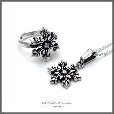 雪の結晶 スノーフレーク シルバー925 ペンダント ネックレス [誕生石]【cooldust | クールダスト】