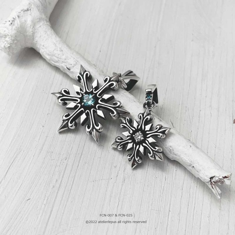 雪の結晶 スノーフレーク シルバー 925 ペンダント ネックレス [誕生石