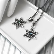 スノーフレーク 雪の結晶 デザイン シルバー925 ペンダント ネックレス【cooldust | クールダスト】