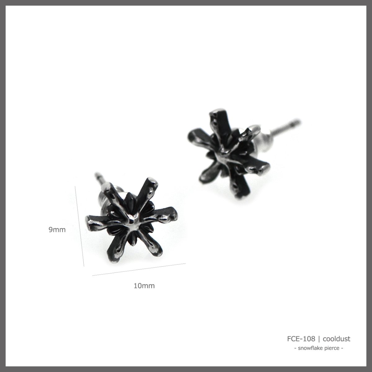 雪の結晶 スノーフレーク デザイン シルバー925 ピアス【cooldust | クールダスト】