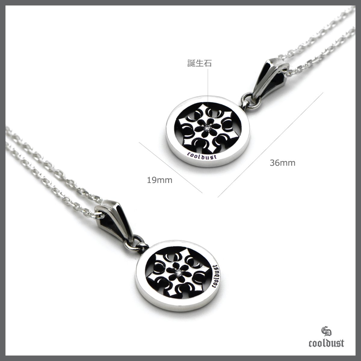 スノーフレーク 雪の結晶 紋章 シルバー925 ペンダント ネックレス [誕生石]【cooldust | クールダスト】