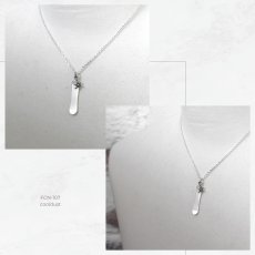 スノーボード デザイン 雪の結晶 チャーム  シルバー925 ペンダント ネックレス【cooldust | クールダスト】