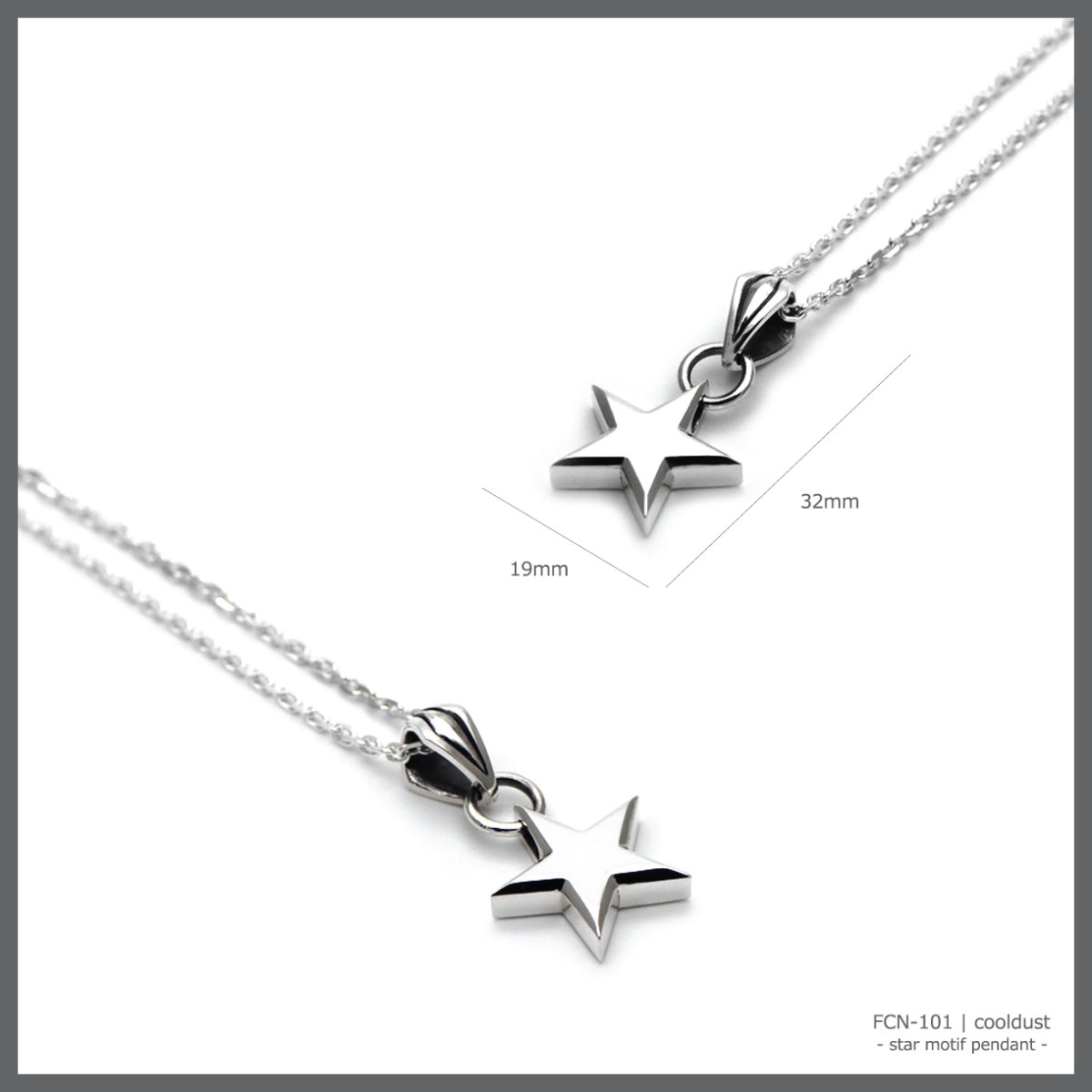 スター 星 モチーフ シルバー925 ペンダント ネックレス【cooldust | クールダスト】